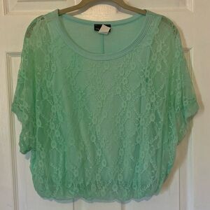 Elegant Mint Lace Blouse